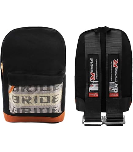 【新品】SIDE RIBBON BACKPACK B969-BL Large Side Entry Backpack in Black Nylon with Fabric